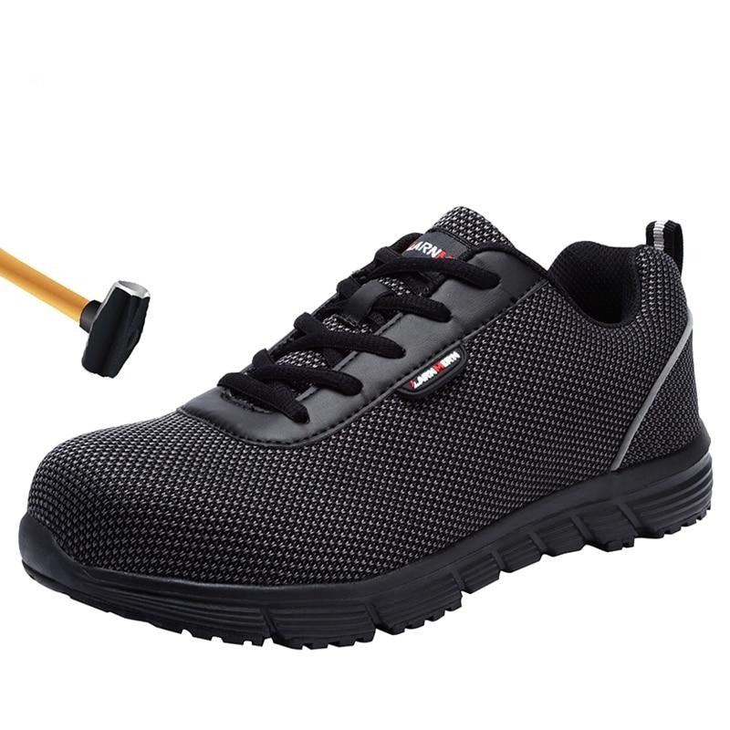 Men Steel Toe Safety Shoes For Men Lightweight Breathable Work Shoes Men's Security Footwear Protective Sneaker-0